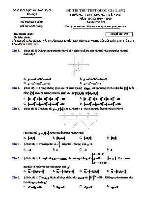 Đề thi THPT Quốc gia lần 2 môn Toán - Mã đề thi 095 - Năm học 2019-2020 - Trường THPT Lương Thế Vinh